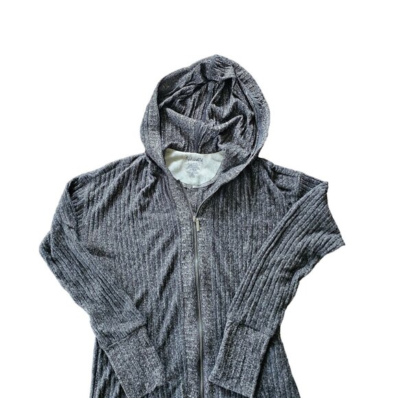 Splendid Women's Dark Grey Heather Zip Cardigan Jacket Sweater sz XS - Picture 2 of 11